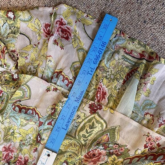 Y2K D Collection Tiered Maxi Skirt M Floral Cottagecore Fairy Boho Hi Low Beach - Picture 3 of 8